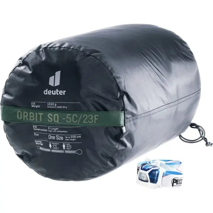 Śpiwór syntetyczny Deuter Orbit SQ -5 (200 cm) prawy - ivy/ink - Sleeping bagsKEM-SPI<<<CampingKEM<<<ActionPL