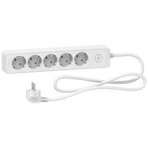 SPLITTER 5 SOCKETS SCHNEIDER 1.5m WHITE - Разклонители и адаптери<<<Електроматериали<<<Praktiker&&&Разклонители и