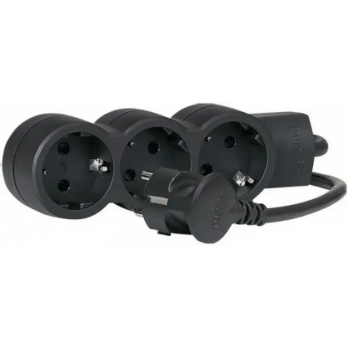 Splitter Legrand 695020 3x2P + E with cable 5m black - Разклонители<<<Аксесоари за телевизори<<<Аксесоари<<<TechMart