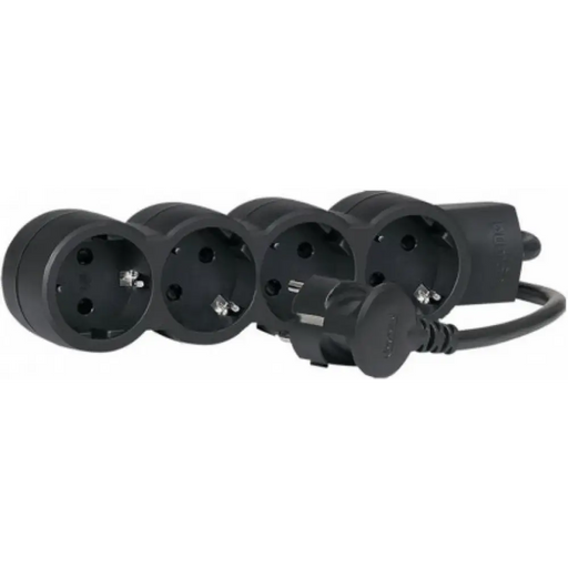 Splitter Legrand 695028 4x2P + E with cable 3m black - Разклонители<<<Аксесоари за телевизори<<<Аксесоари<<<TechMart
