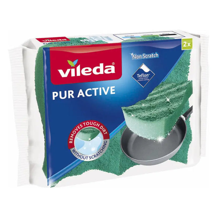 SPONGE TEFLON ACTIVE DOUBLE MULTIFUNCTIONAL VILEDA - Продукти за почистване<<<Домашни потреби<<<Кухня<<<Praktiker