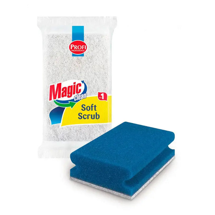 SPONGE WITH CHANNEL PROFI SOFT SCRUB MAGIC CLEAN - Продукти за почистване<<<Домашни потреби<<<Кухня<<<Praktiker