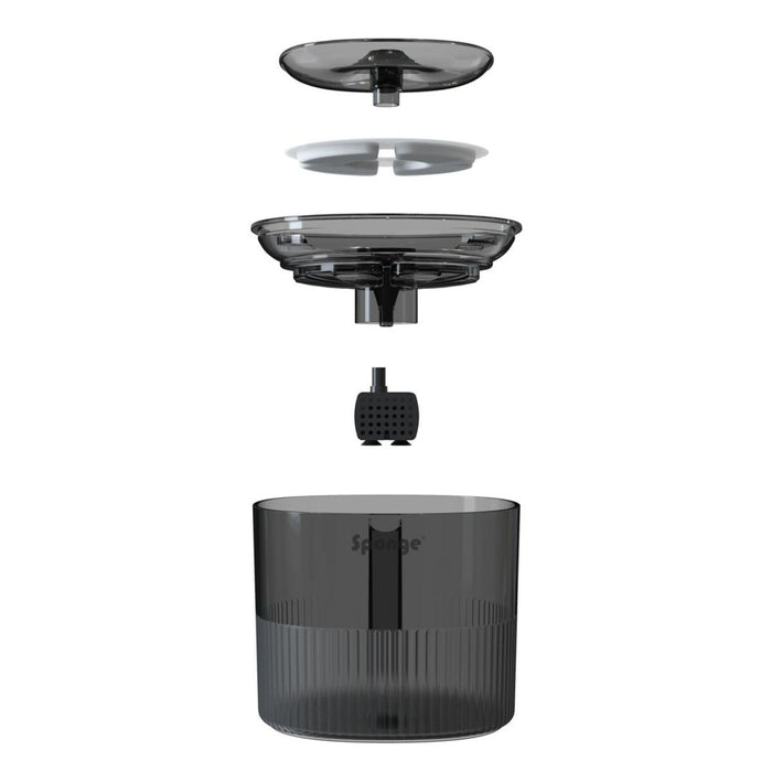 Cat Feeder Sponge Black Plastic