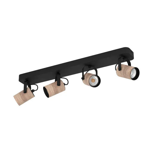 SPOTLIGHT 4XGU10 BLACK EGLO CAYUCA - Спотове<<<Вътрешно осветление<<<Мебели и интериор<<<Praktiker&&&Спотове<<<Вътрешно