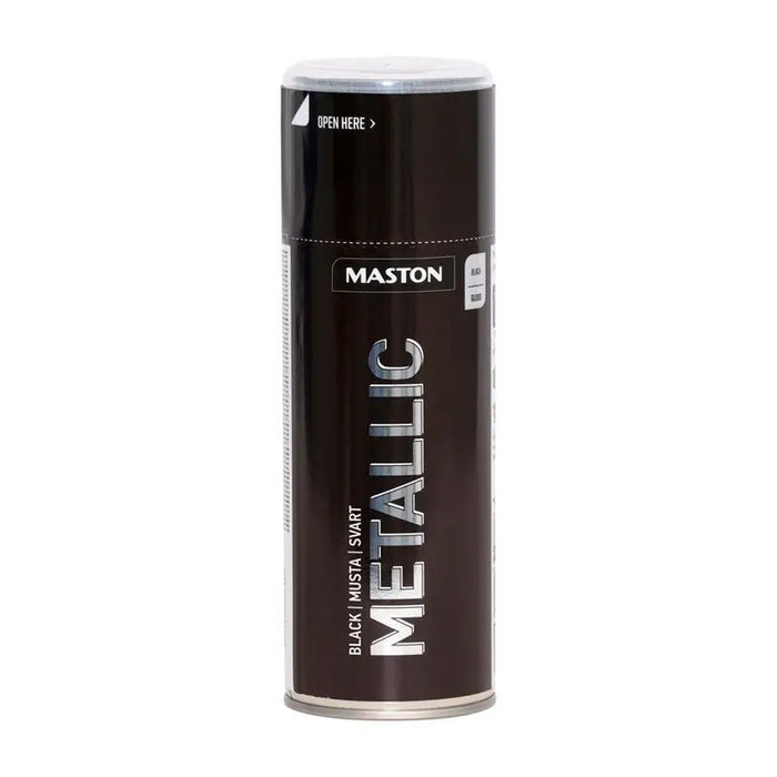 SPRAY BLACK METALLIC 400 ML MASTON - Спрей бои<<<Бои за метал и дърво<<<Бои и лакове<<<Praktiker