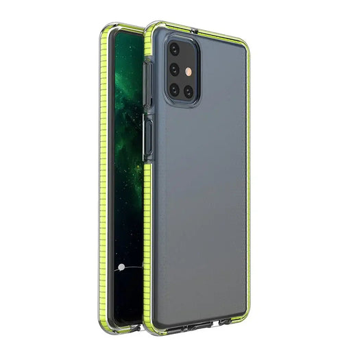 Spring Case clear TPU gel protective cover with colorful frame for Samsung Galaxy M51 yellow - Cell phone cases