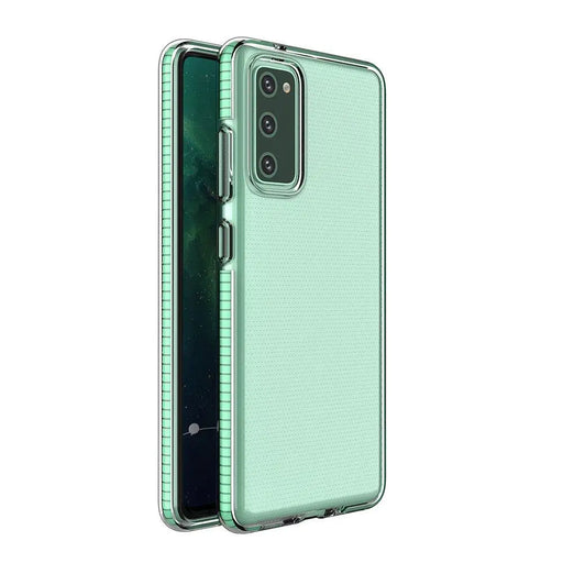 Spring Case clear TPU gel protective cover with colorful frame for Samsung Galaxy A72 4G mint - Cell phone cases