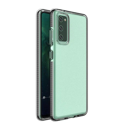 Spring Case cover gel cover with colored frame for Samsung Galaxy A12 / Galaxy M12 black - Cell phone cases