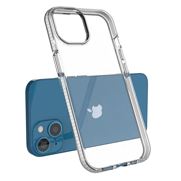 Spring Case case for iPhone 14 silicone case with a frame light blue - Cell phone cases and covers<<<HurtelXML
