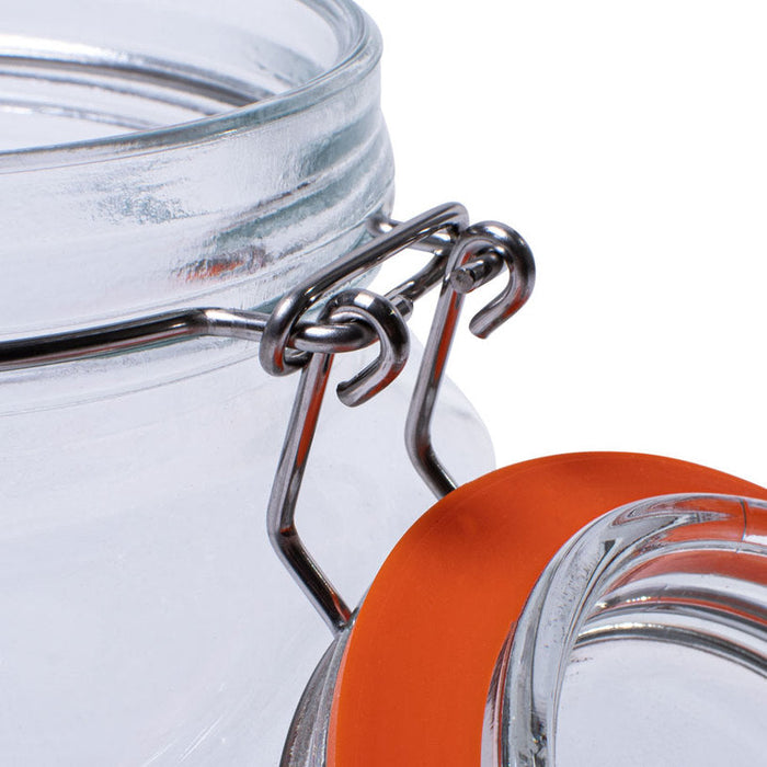 SQUARE JAR 1L WITH HORECANO CLIP - Буркани и продукти за консервиране<<<Домашни потреби<<<Кухня<<<Praktiker