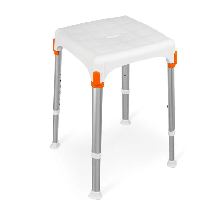 Square shower stool White - KING-STA-20 - Bath stoolsLIT-TKO<<<Bathroom and toiletLIT<<<ActionPL