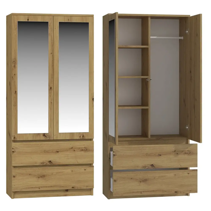 SS-90 Mirror cabinet - Oak Artisan - Openable cabinetsSZF-OTW<<<WardrobesSZF<<<ActionPL