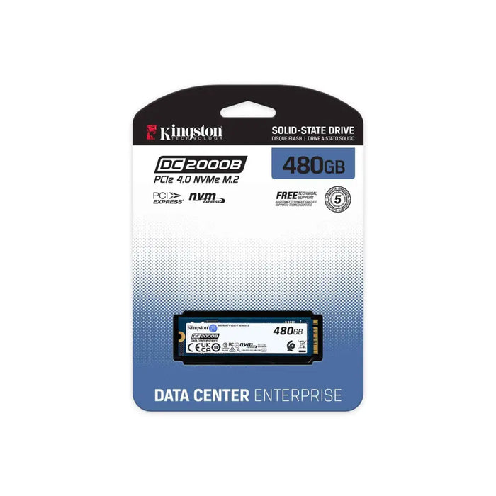 SSD KINGSTON DC2000B Data Center M.2-2280 PCIe 4.0 NVMe 480GB - Solid State Drive (SSD) дискове<<<Компютърни
