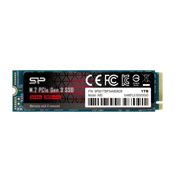 SSD Silicon Power P34A80 M.2-2280 PCIe NVMe 1TB - Вътрешни SSD<<<HDD и SSD<<<Компоненти<<<ALSO&&&Solid State Drive
