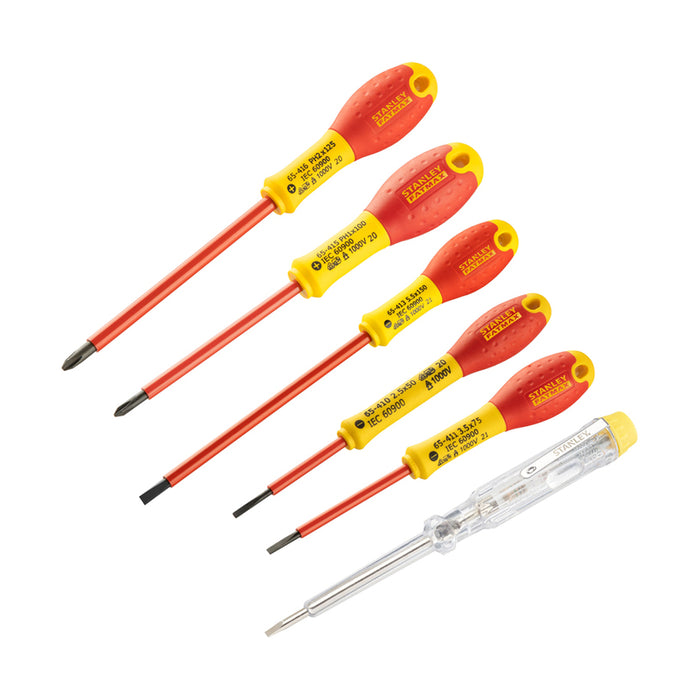 SET OF HIGH VOLTAGE STANLEY SCREWDRIVERS 6 PCS.