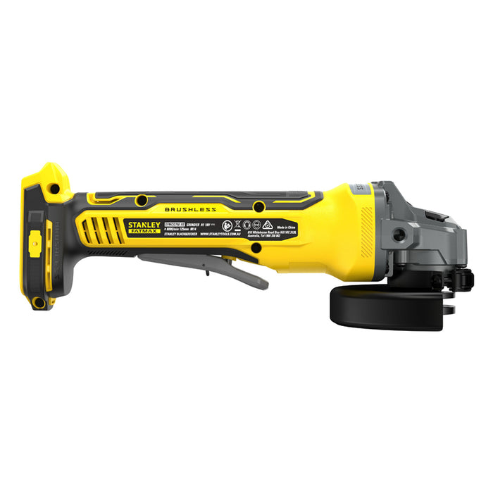 CORDLESS BRUSHLESS ANGLE GRINDER STANLEY SFMCG700B-XJ 18 V, WITHOUT BATTERY AND CHARGER, 125 mm