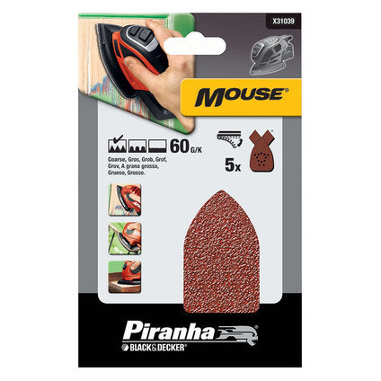 VELCRO P60 5 PCS STANLEY DELTA GRINDER SANDING PADS