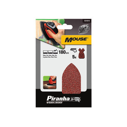 VELCRO P180 5 PCS STANLEY DELTASHINE SANDING PADS