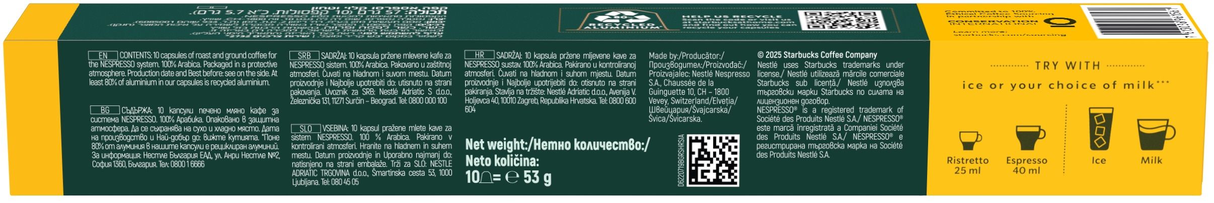 STARBUCKS BLNDE ESPR RST 10PCS