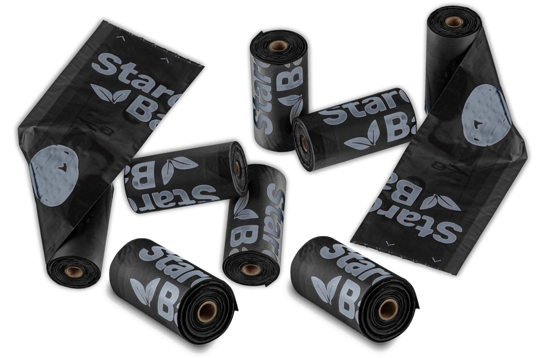 STARCHBAG BIO compostable poop bags black – 8x15 pcs