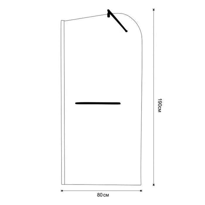 STATIONARY SCREEN 80X190 INTER CERAMIC ICS 112 TR 80 - Преградни стени и паравани<<<Душкабини и сауни<<<Баня<<<Praktiker