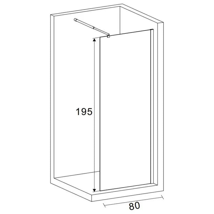 STATIONARY SCREEN 80X195 SYNCHRO SK-S-077 - Преградни стени и паравани<<<Душкабини и сауни<<<Баня<<<Praktiker
