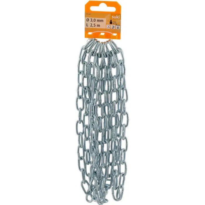 STEEL CHAIN WELDED 3 MM 2.5 M SUKI - Вериги<<<Въжета и вериги<<<Инструменти и железария<<<Praktiker