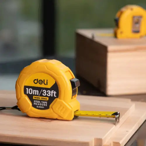 Steel Measuring Tape 10m/25mm Deli Tools EDL9010Y (yellow) - Measuring tools<<<Tools<<<InnproXML