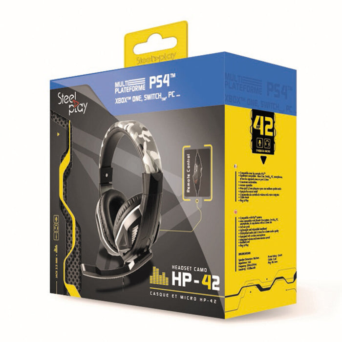 Headphones with microphone SteelPlay HP42 - ICE CAMO (PS4/MULTI), OVER-EAR