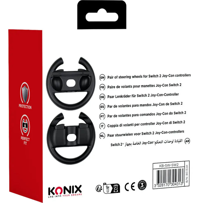 Steering wheel KONIX Black Nintendo Switch - Електроника Игри<<<Компютри| Електроника<<<BigBuy&&&Аксесоари за