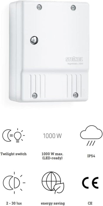LIGHT SENSOR STEINEL NM 2000 WHITE