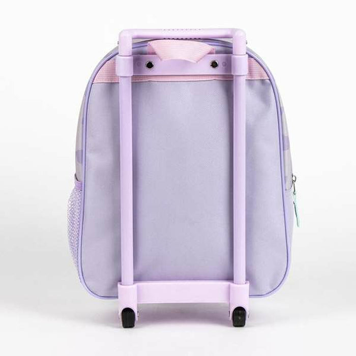 3D School Bag with Wheels Stitch Lilac 25,0 x 31,0 x 10,0 cm