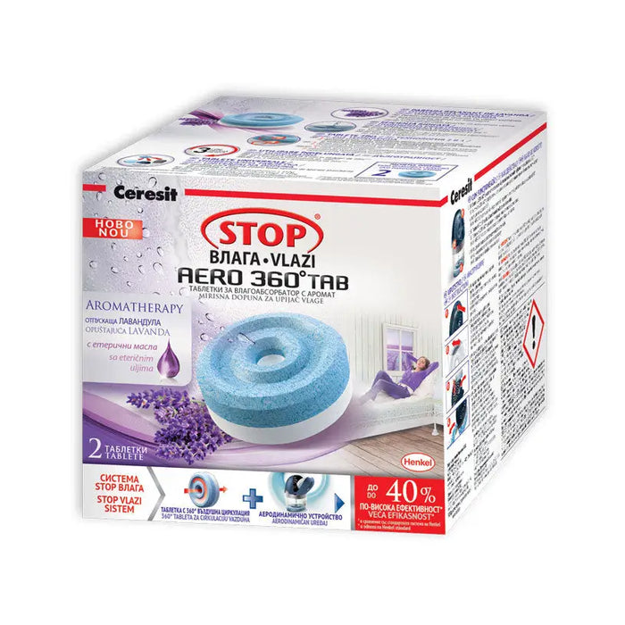 STOP MOISTURE TABLETS 2X450 G AROMATHERAPY - LAVENDER CERESIT STOP MOISTURE 2 PCS - Kонсумативи за овлажнители и