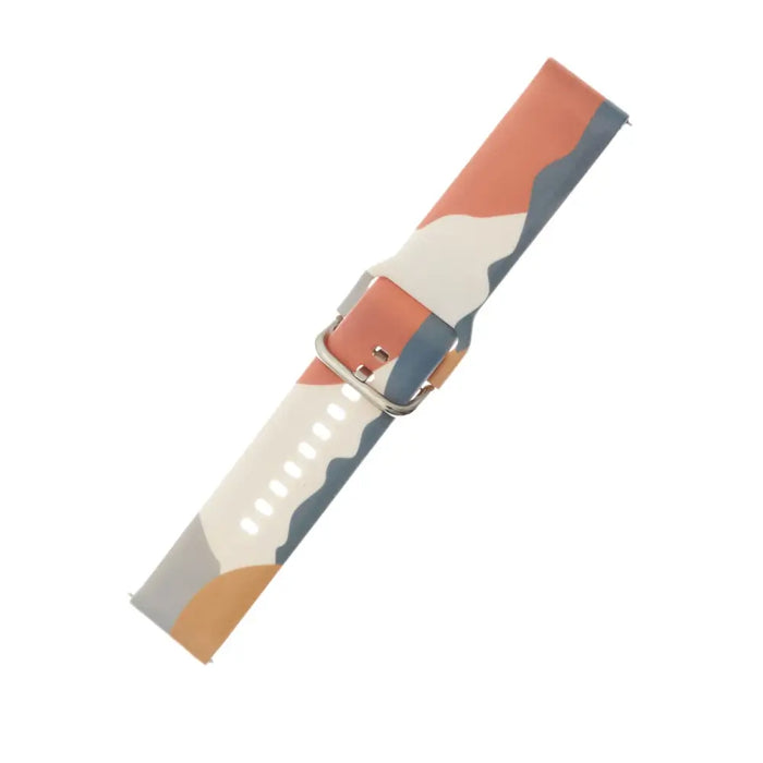 Strap Moro for Samsung Galaxy Watch 40 / 41 / 42 / 43 / 44 mm silicone bracelet watch band - pattern 15 - Smartwatch