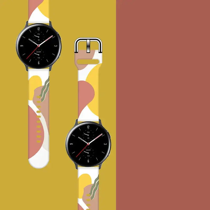 Strap Moro for Samsung Galaxy Watch 45 / 46 / 47 mm silicone bracelet watch band - pattern 7 - Smartwatch straps