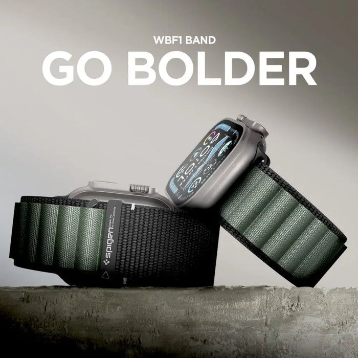 Strap Spigen WBF1 Strap for Apple Watch 44 / 45 / 46 / 49 mm - Black and Green - Other cell phone equipment<<<HurtelXML