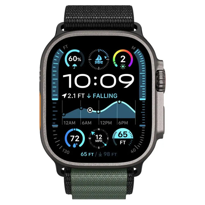 Strap Spigen WBF1 Strap for Apple Watch 44 / 45 / 46 / 49 mm - Black and Green - Other cell phone equipment<<<HurtelXML