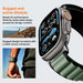 Strap Spigen WBF1 Strap for Apple Watch 44 / 45 / 46 / 49 mm - Black and Green - Other cell phone equipment<<<HurtelXML