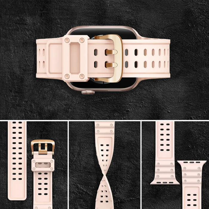 Strap Triple Protection Apple Watch SE strap 9 8 7 6 5 4 3 2 1 (41 40 38 mm) band bracelet pink - Cell phone cases