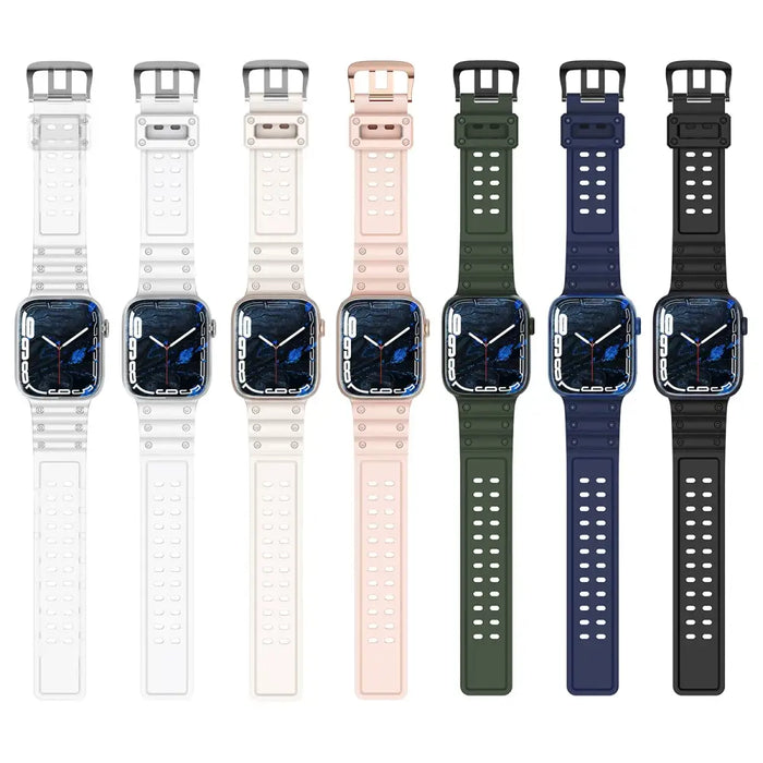 Strap Triple Protection Apple Watch SE strap 9 8 7 6 5 4 3 2 1 (41 40 38 mm) band bracelet pink - Cell phone cases