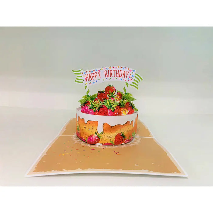 STRAWBERRY CAKE POP-UP CARD ’STRAWBERRY CAKE’ KIRIORI 10741 - Парти артикули<<<Декорации<<<Мебели и интериор<<<Praktiker