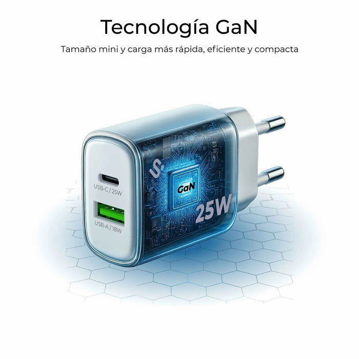 Wall Charger Subblim SUBCHG-6G2510 White 25 W