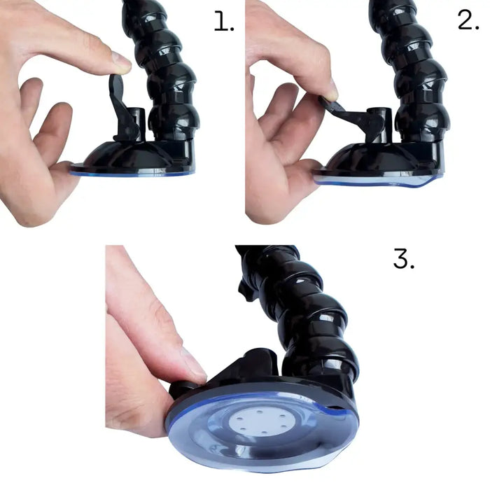 Suction Cup Holder for GoPro DJI Insta360 SJCam Eken + Smartphone Adapter - Black - Sport products<<<HurtelXML