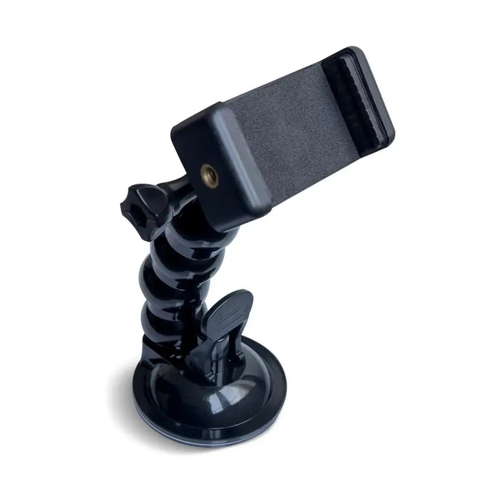 Suction Cup Holder for GoPro DJI Insta360 SJCam Eken + Smartphone Adapter - Black - Sport products<<<HurtelXML