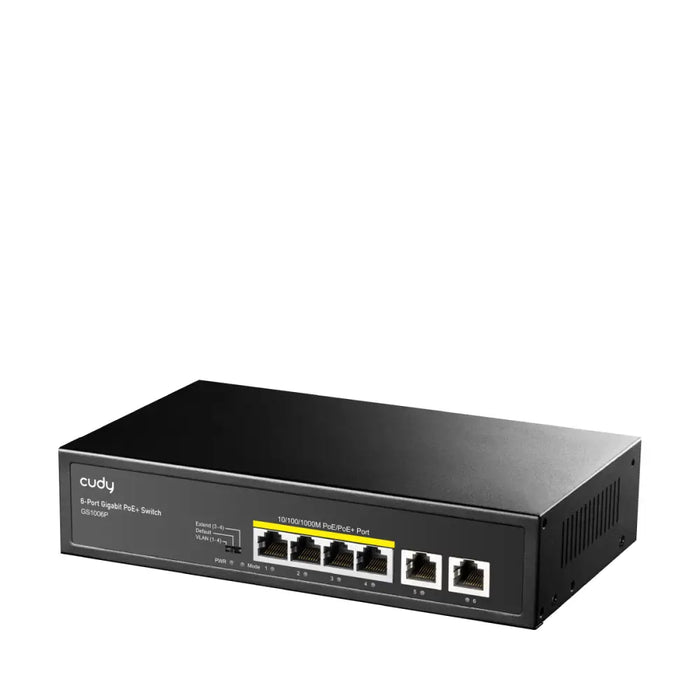 Суич Cudy GS1006P 6 x портов 10/100/1000Mbps PoE 65W - Суичове - с контрол<<<Мрежово оборудване<<<ValiAPI