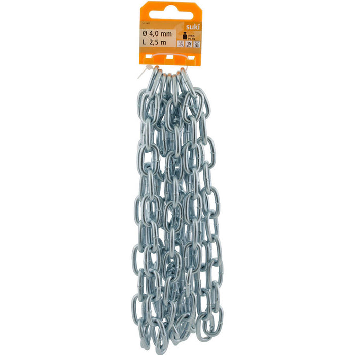 STEEL CHAIN WELDED 4 MM 2.5 M SUKI
