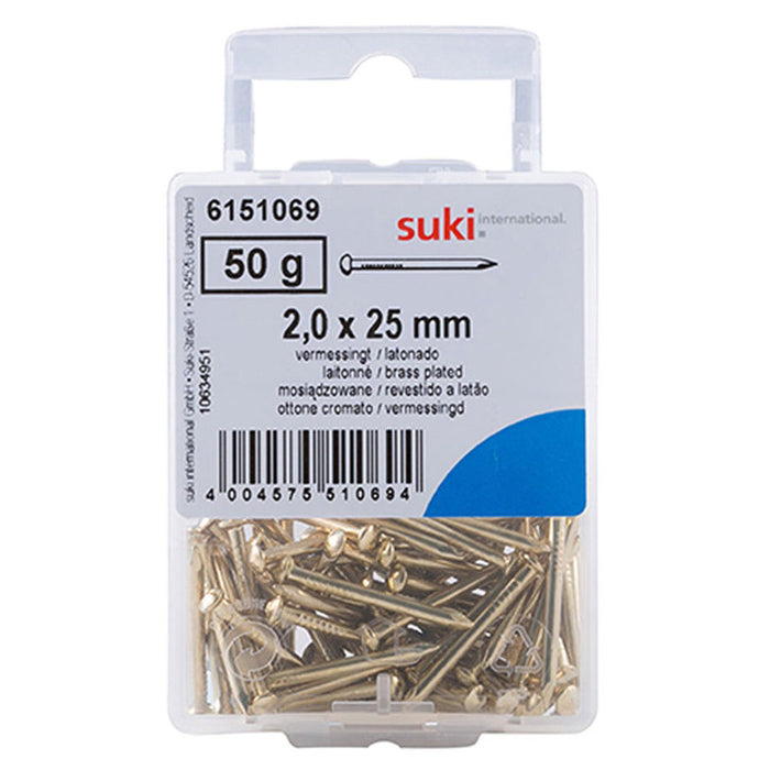 UPHOLSTERY NAIL 2.0X25 MM BRASS SUKI