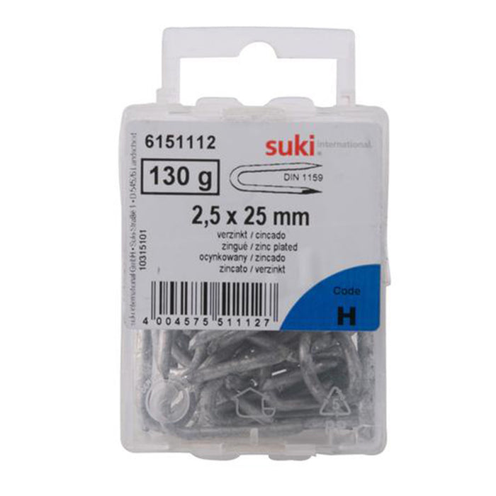 CABLE CLAMP 2.5X25 MM DIN1159 GALVANIZED SUKI