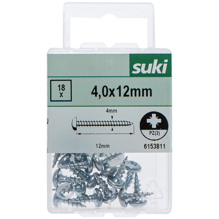 WOOD SCREW 4.0X12MM SUKI