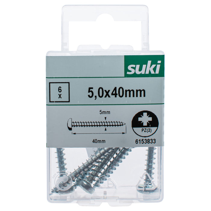 WOOD SCREW 5.0X40MM SUKI
